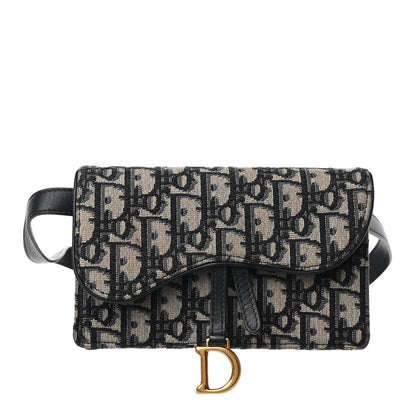 Christian Dior Oblique Saddle Belt Bag Blue 1 of 6