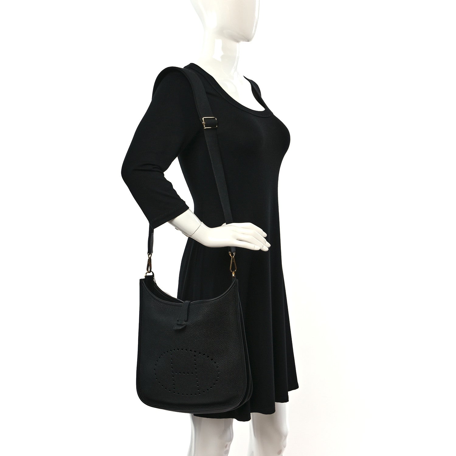 Hermes Taurillon Clemence Evelyne III PM Black 2 of 8