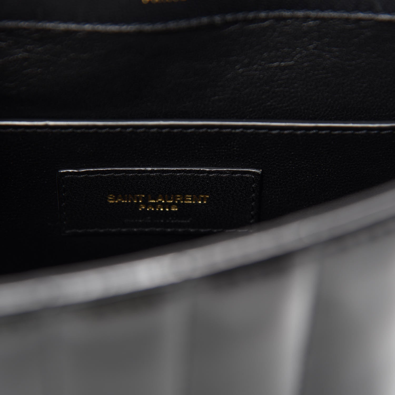 Saint Laurent Patent Calfskin Matelasse Monogram Medium Vicky Chain Bag Black 8 of 11