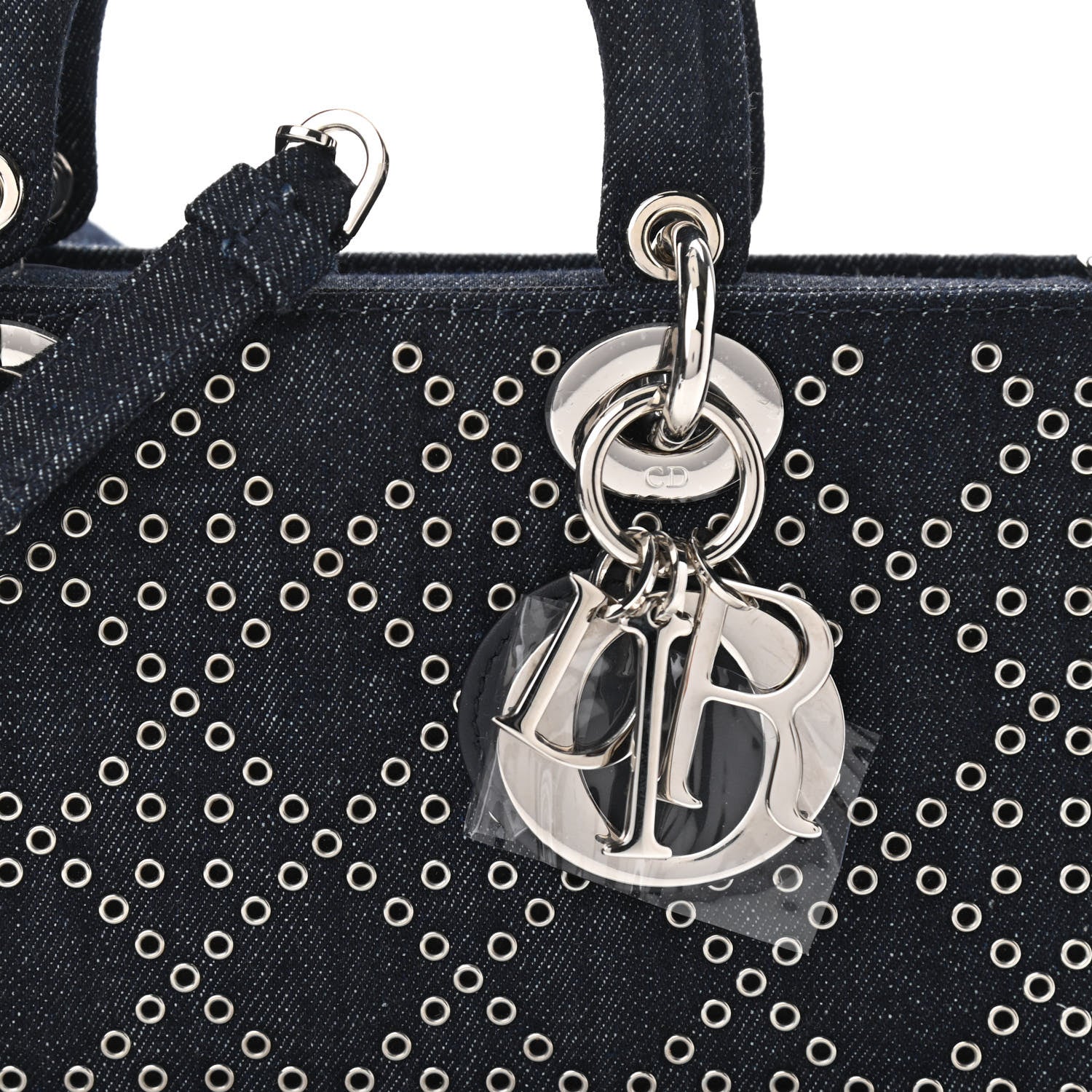 Christian Dior Denim Eyelet Lady D-Joy Blue 7 of 10
