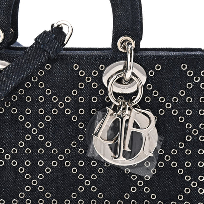 Christian Dior Denim Eyelet Lady D-Joy Blue 7 of 10