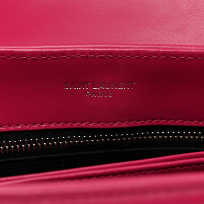 Saint Laurent Calfskin Y Quilted Monogram Toy Loulou Crossbody Bag Freesia 8 of 11