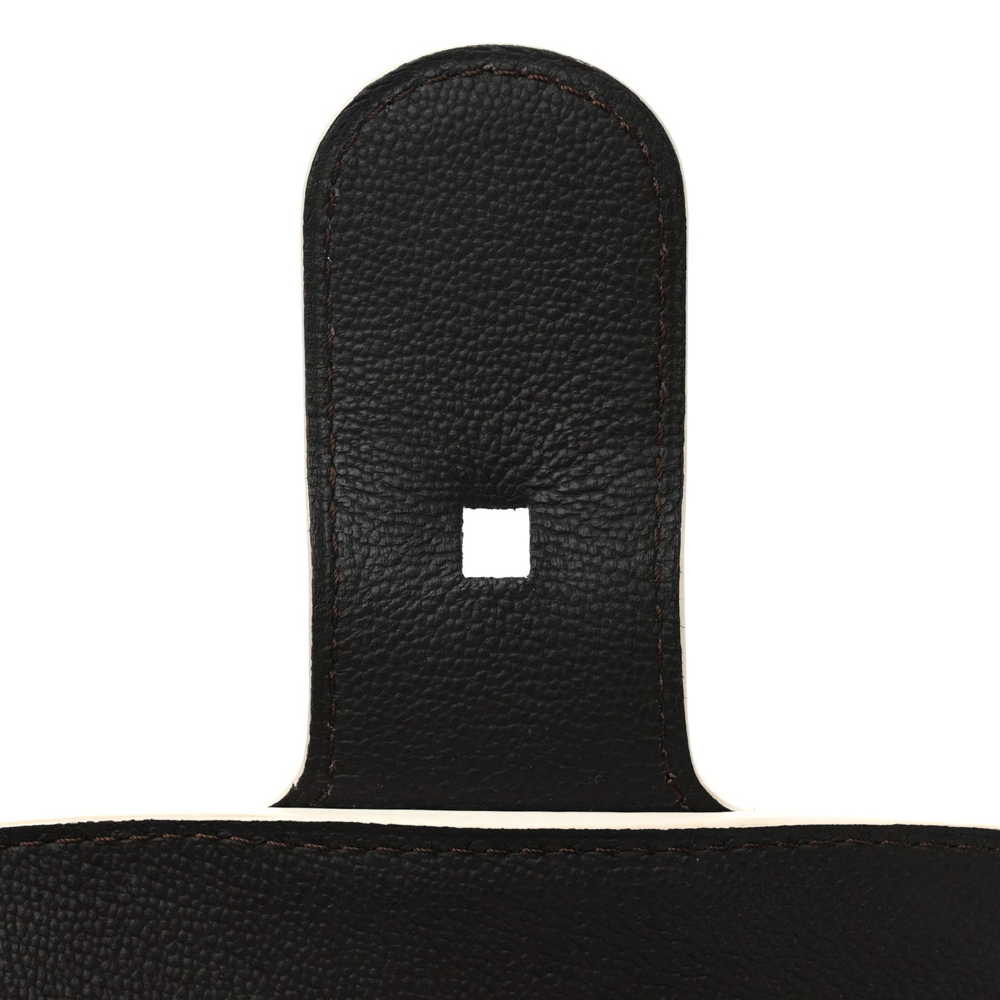 Grained Calfskin Bi-Color Brillant Mini Satchel Black
