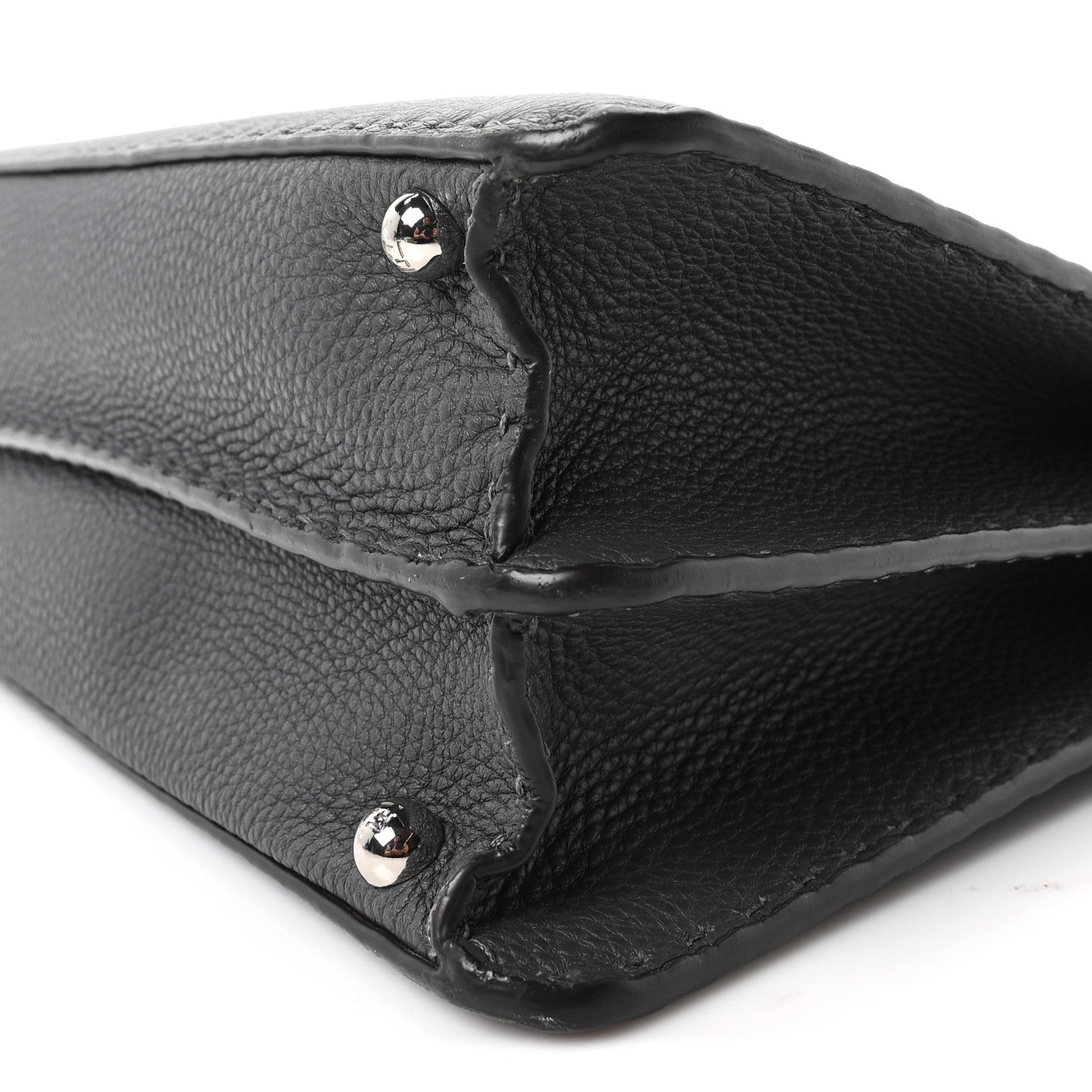Fendi Cuoio Romano Selleria Chamois Medium Peekaboo I SEE U Satchel Asfalto Camelia 9 of 9