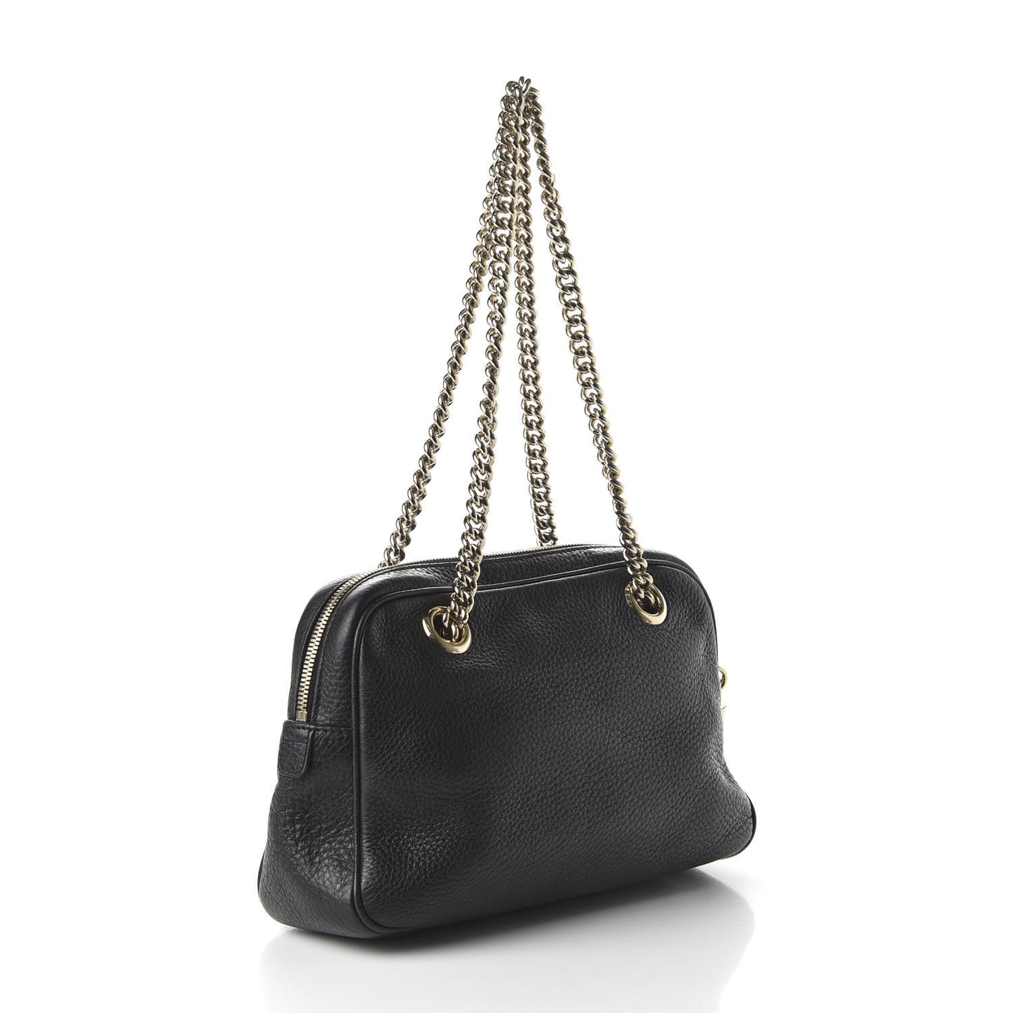 Pebbled Calfskin Small Soho Bowler Black