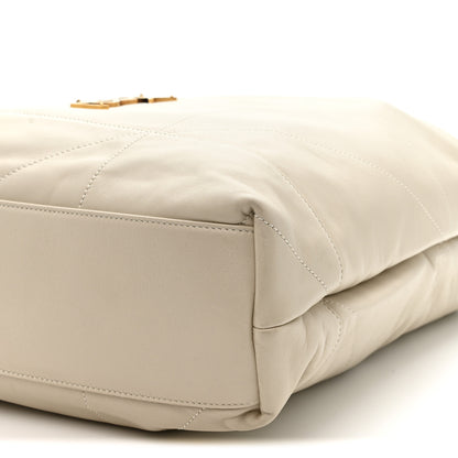 Saint Laurent Lambskin Matelasse Monogram Large Jamie 4.3 Pochon Blanc Vintage 11 of 12
