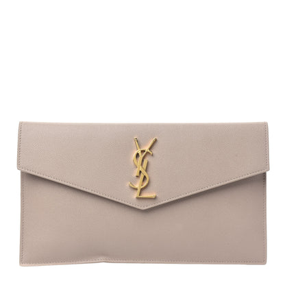 Saint Laurent Grain De Poudre Uptown Pouch Dark Beige 1 of 9