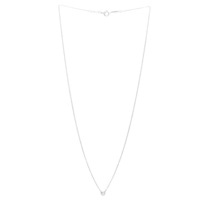 Tiffany Sterling Silver Diamond .05ct Elsa Peretti Diamonds by the Yard Pendant Necklace 3 of 6