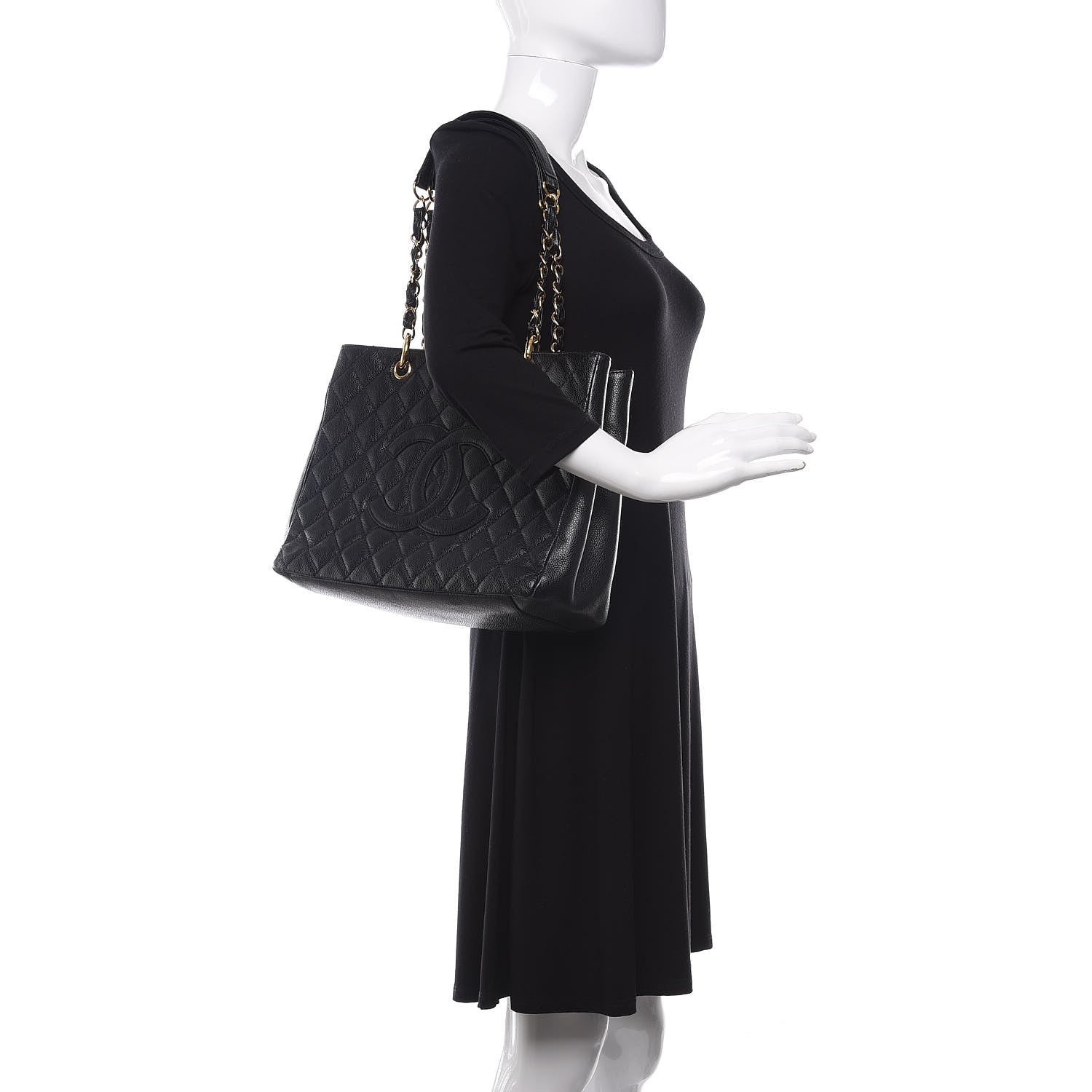 Chanel Caviar Quilted Grand Shopping Tote GST Black 2 of 11