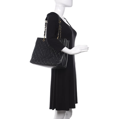 Chanel Caviar Quilted Grand Shopping Tote GST Black 2 of 11