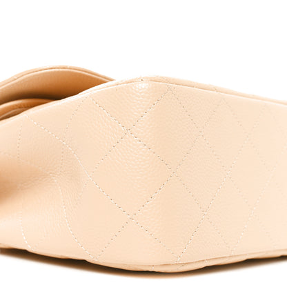 Chanel Caviar Quilted Jumbo Double Flap Beige Clair 9 of 11