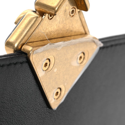 Chanel Lambskin Quilted Diamond Lock Flap Black 14 of 15