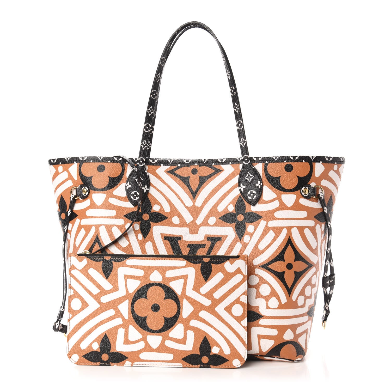 Louis Vuitton Monogram Giant Crafty Neverfull MM Creme Caramel 1 of 13