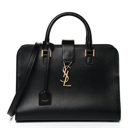 Saint Laurent Smooth Calfskin Small Monogram Cabas Black 1 of 9