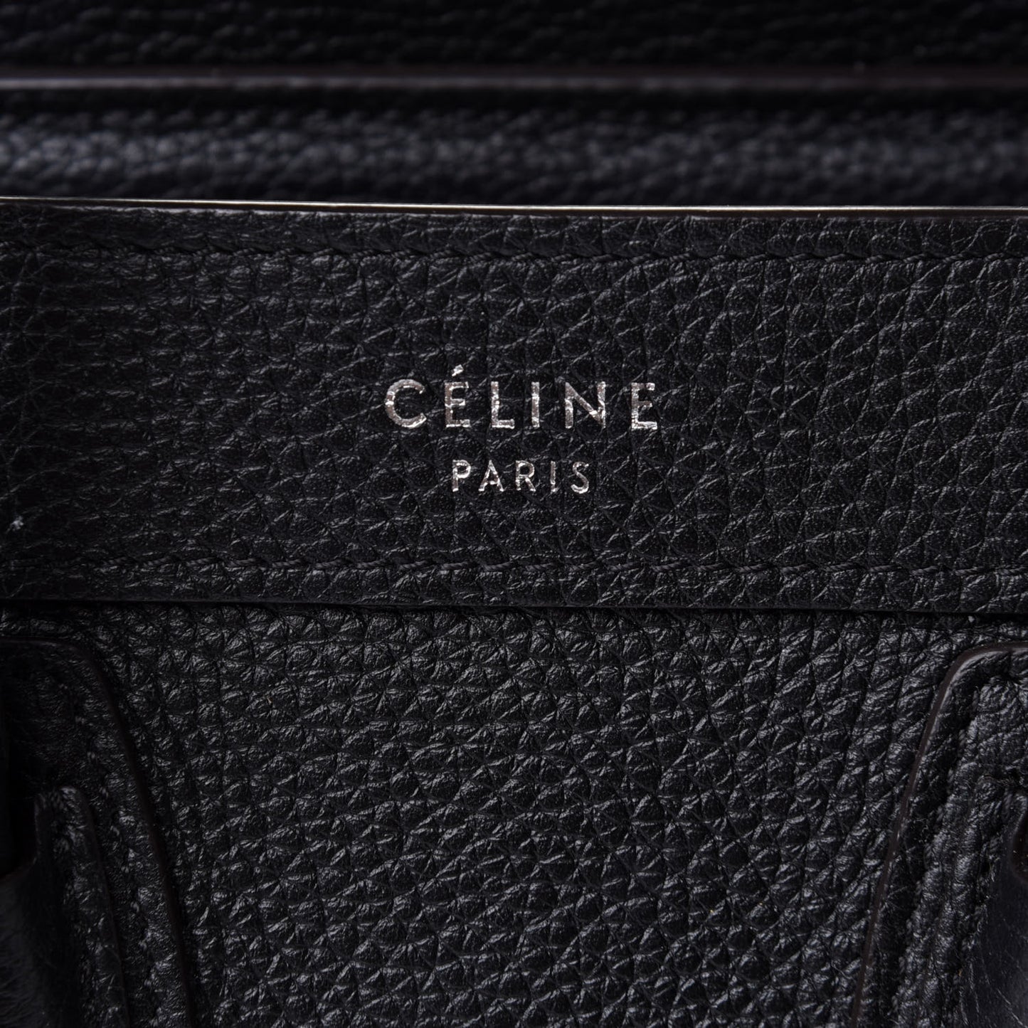 Drummed Calfskin Nano Luggage Black