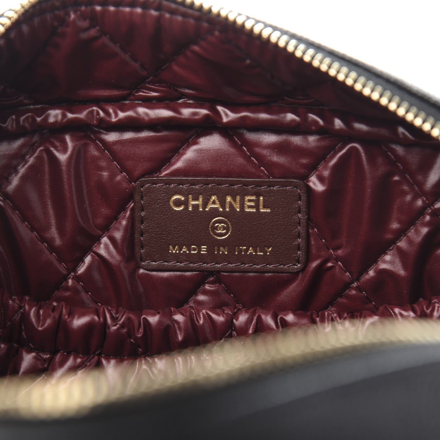 Chanel Caviar Quilted Curvy Pouch Cosmetic Case Black 6 of 7