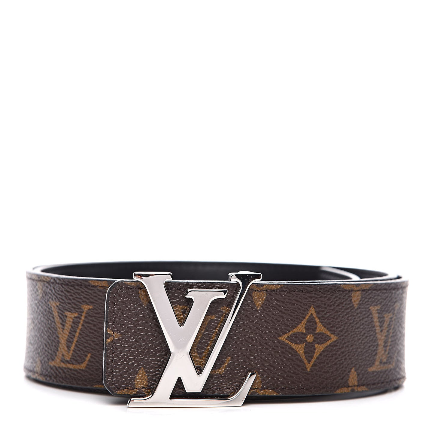 Calfskin Monogram 40mm LV Initiales Reversible Belt 90 36 Black
