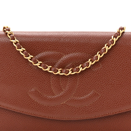 Chanel Caviar Timeless CC Wallet On Chain WOC Dark Brown 9 of 11