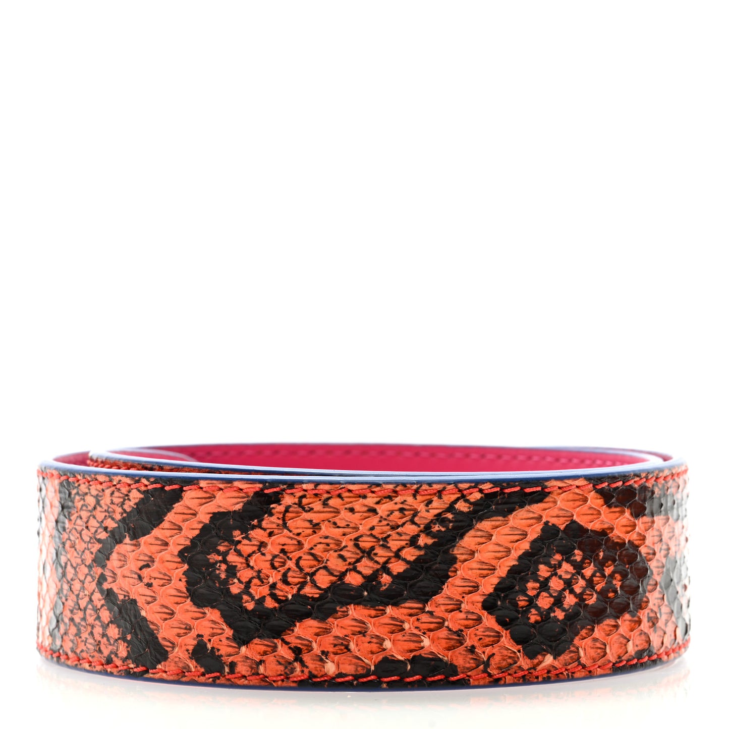Shiny Snakeskin Vitello Dolce Strap You Multicolor