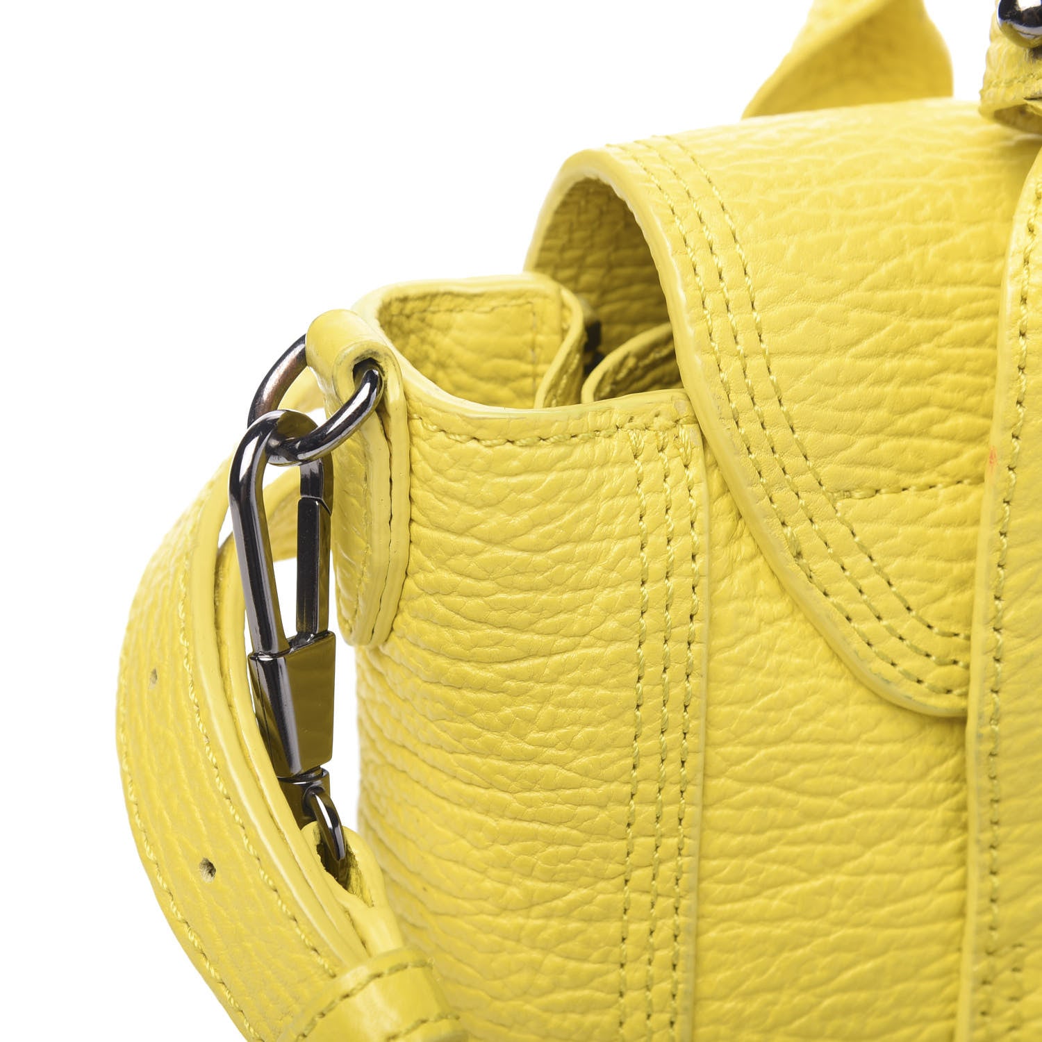 3.1 Phillip Lim 3.1 Textured Calfskin Mini Pashli Satchel Yellow 12 of 12