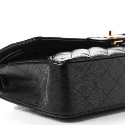 Chanel Caviar Quilted Medium Double Flap Black 9 of 10