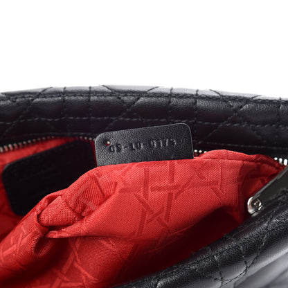 Christian Dior Lambskin Cannage Panarea Clutch Black 7 of 9