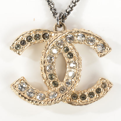 Chanel Crystal Timeless CC Necklace Gold 4 of 7