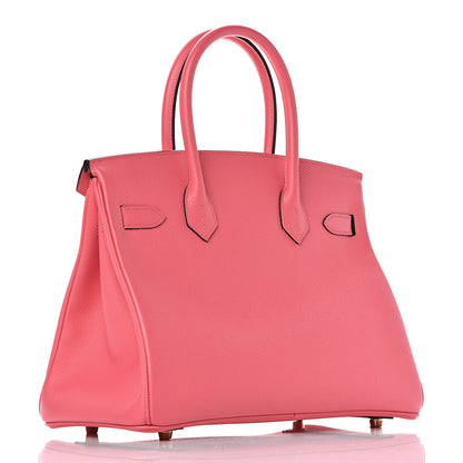 Hermes Epsom Horseshoe Birkin 30 Rose Azalee Jaune D'or 3 of 33