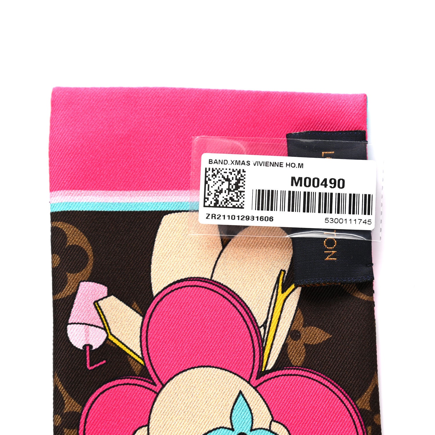 Louis Vuitton Silk Monogram 2021 Hollywood Christmas Animation Bandeau Marron 2 of 3