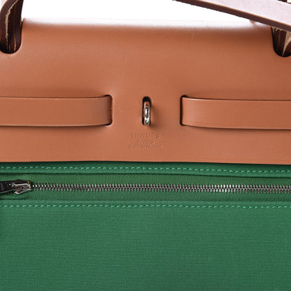 Hermes Vache Hunter Toile Herbag Zip 31 PM Cactus Natural 9 of 18
