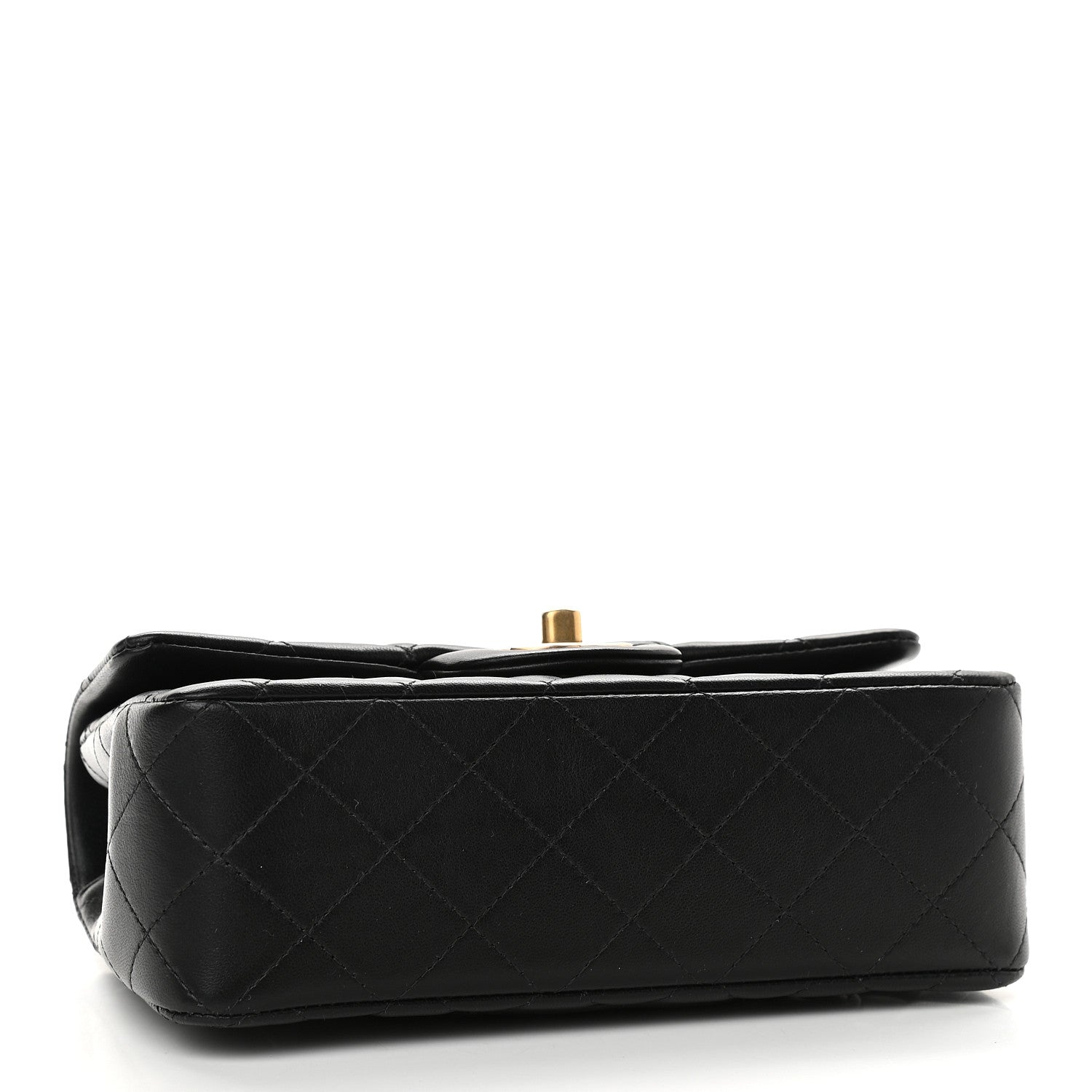 Chanel Lambskin Quilted Mini Top Handle Rectangular Flap Black 4 of 9