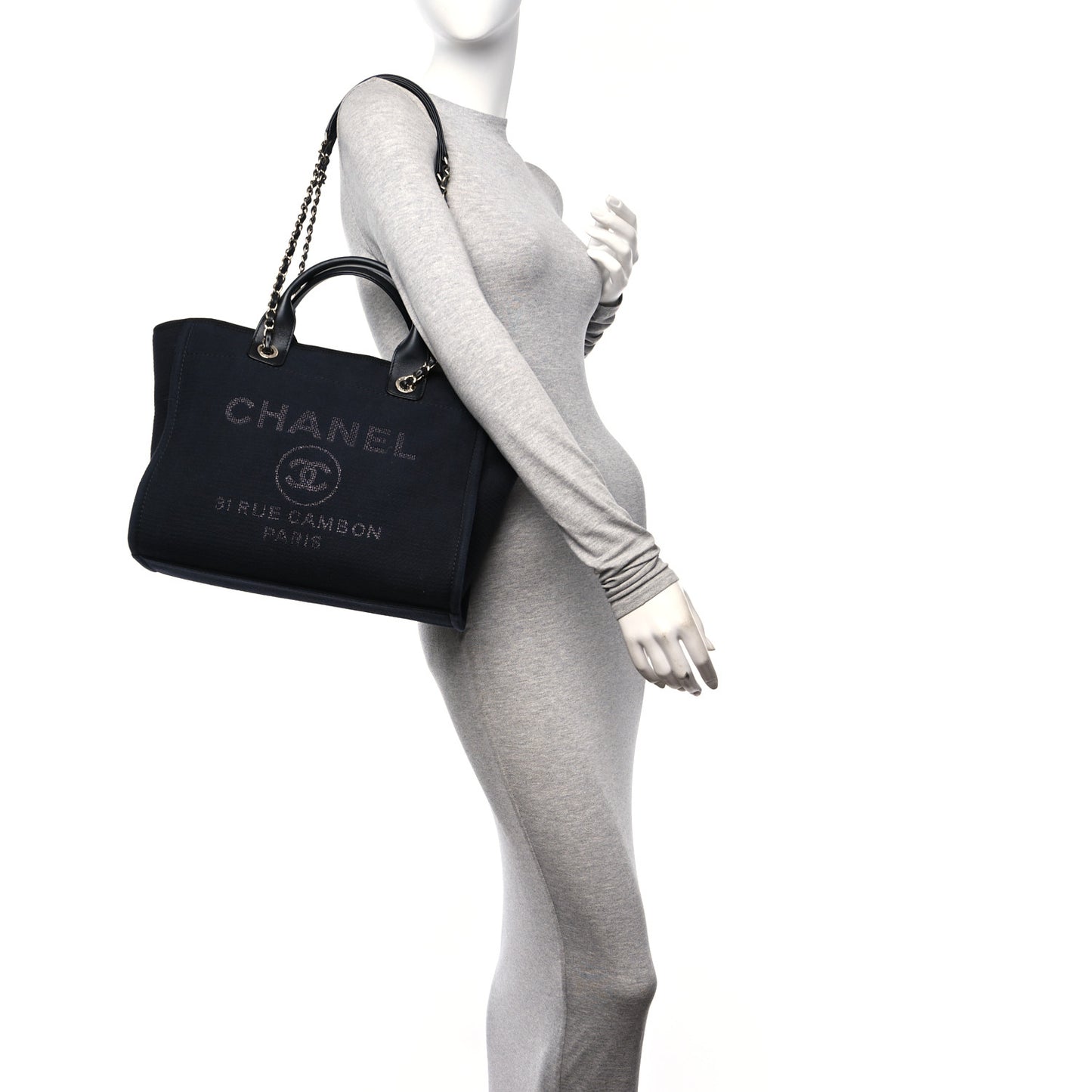 Mixed Fibers Small Deauville Tote Black