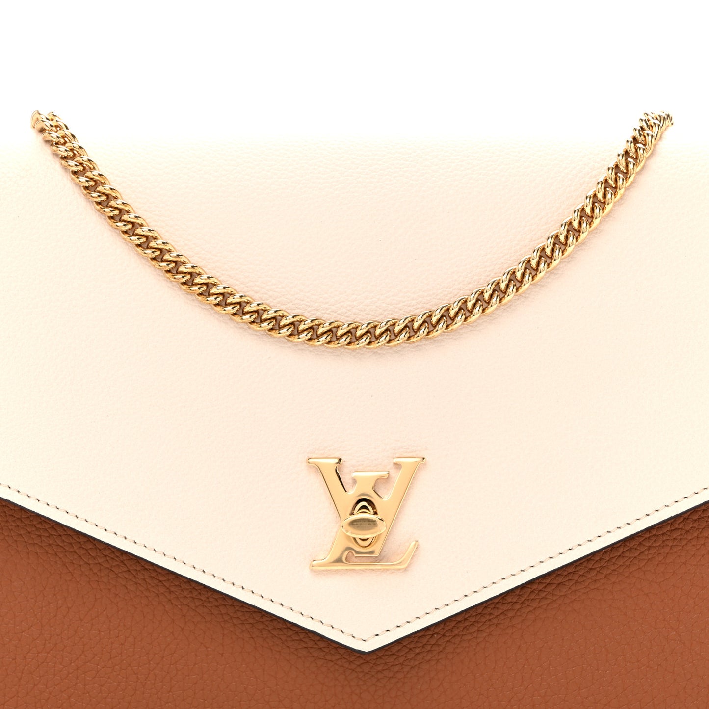 Soft Calfskin My Lockme Pochette Arizona Quartz Caramel
