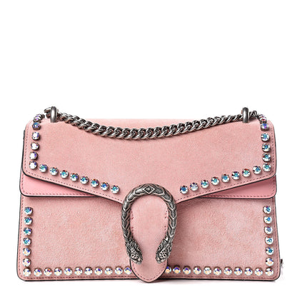 Gucci Suede Crystal Small Dionysus Shoulder Bag Peonia 1 of 13