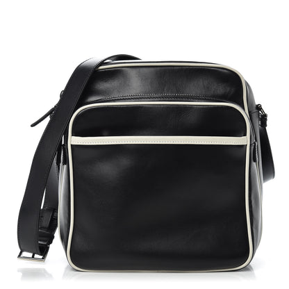 Prada Vitello Bi-Color Crossbody Black Talco 1 of 14