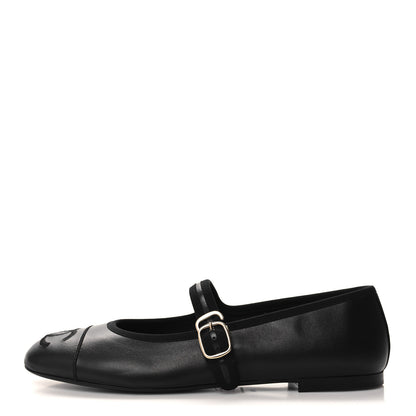 Chanel Lambskin Mary Jane Flats 40 Black 1 of 9