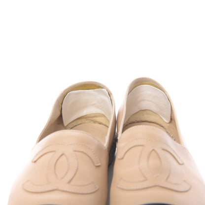 Chanel Lambskin CC Espadrilles 38 Beige Black 10 of 10