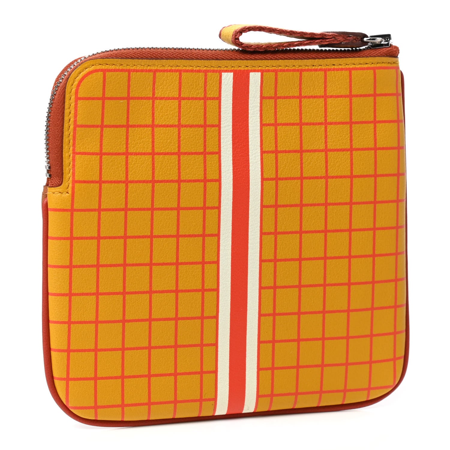 Hermes Swift Couverture Nouvelle Carre Pocket Pouch Gold Ambre 3 of 7