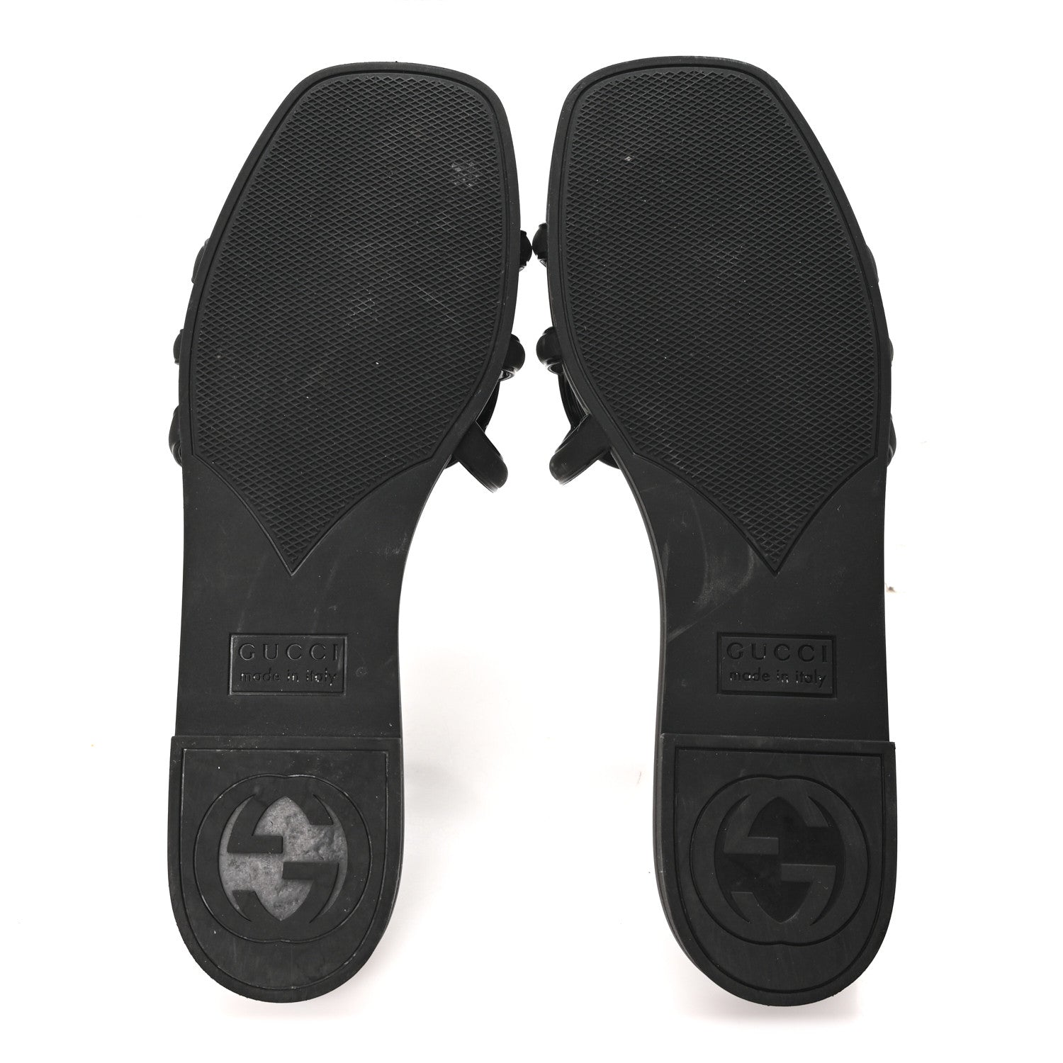 Gucci Rubber Womens Interlocking G Slide Sandals  36 Black 6 of 9