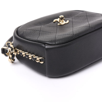 Chanel Goatskin Quilted Small Casual Trip Camera Case Black 8 of 10