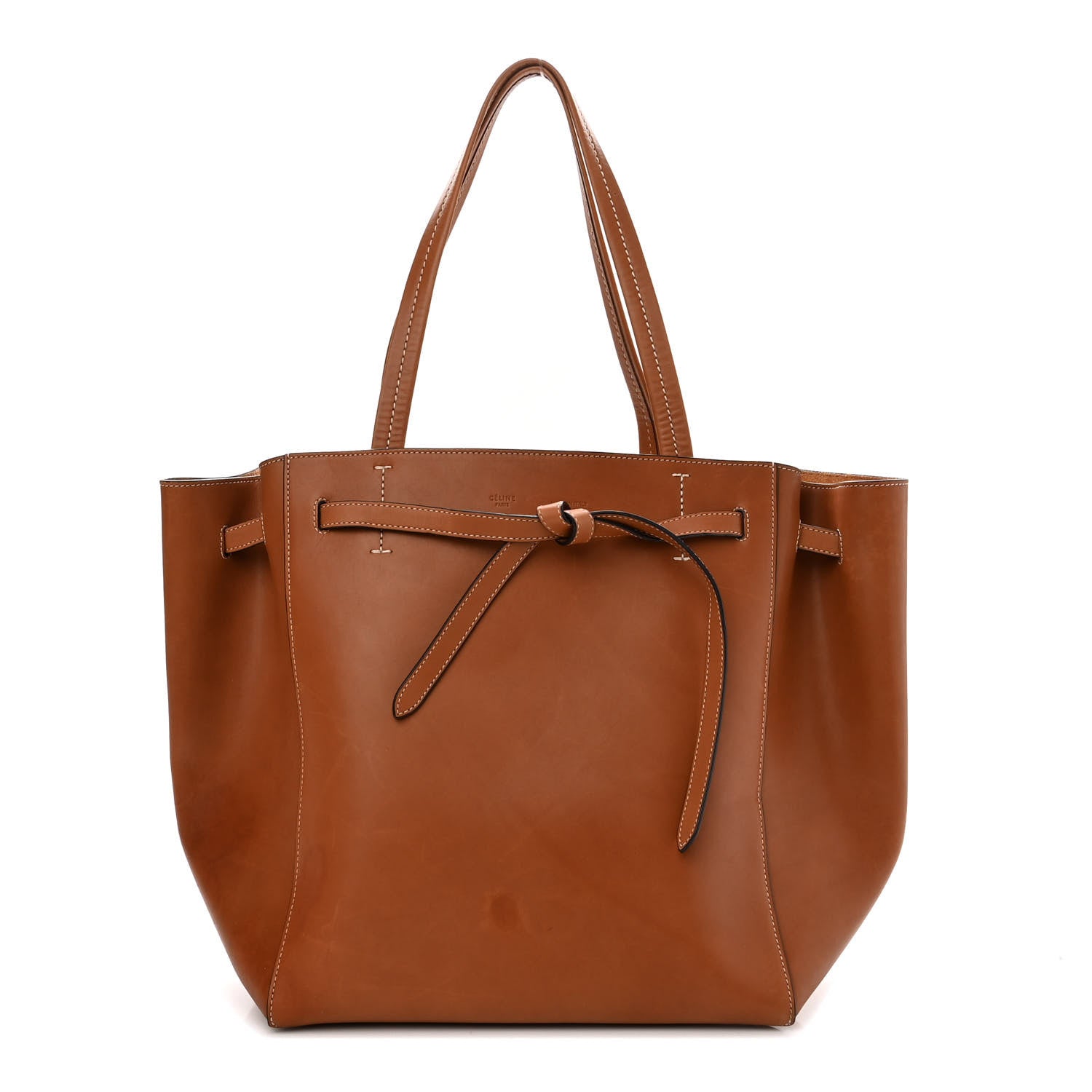 Celine Smooth Calfskin Medium Belt Cabas Phantom Brown 1 of 12