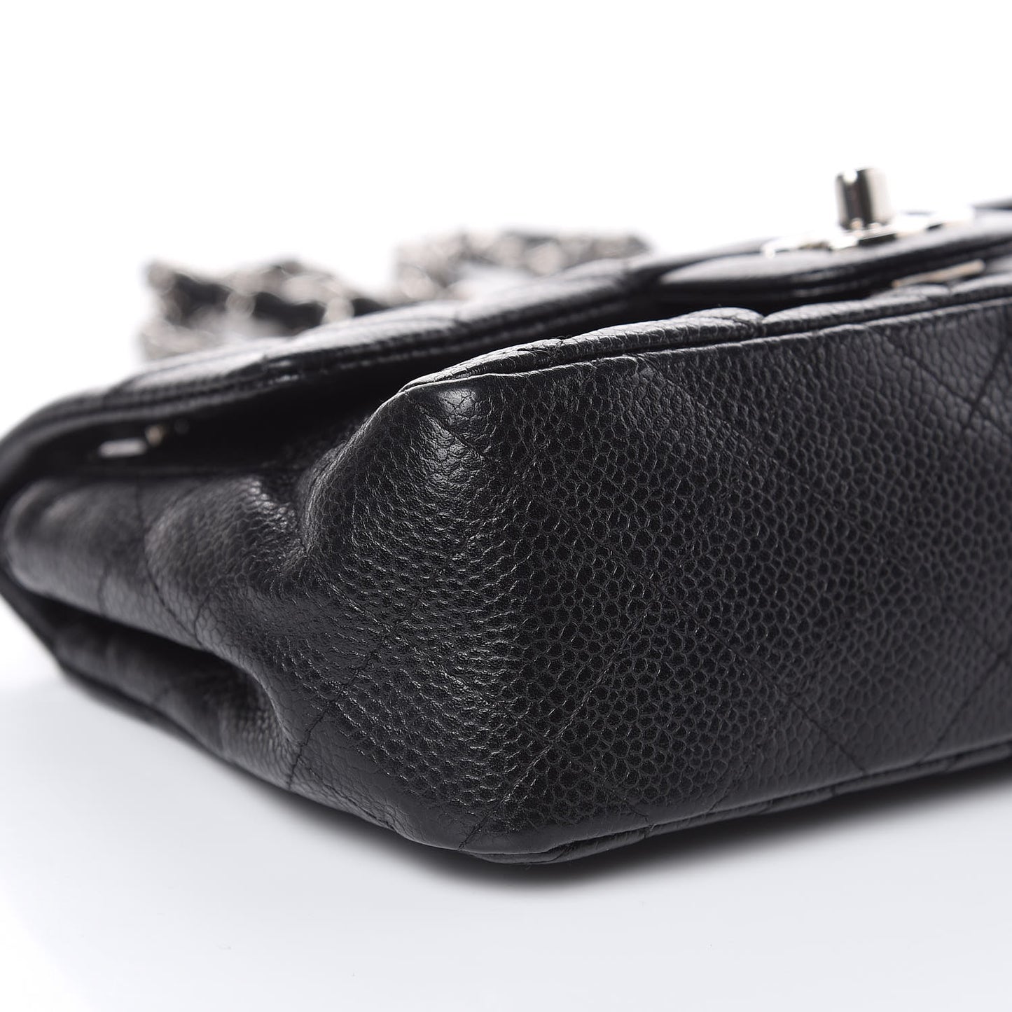 Caviar Quilted Mini Rectangular Flap Black