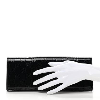Gucci Patent Microguccissima Small Broadway Clutch Black 2 of 8