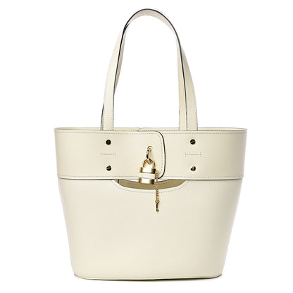 Chloe Smooth Grained Calfskin Small Aby Tote White 1 of 8
