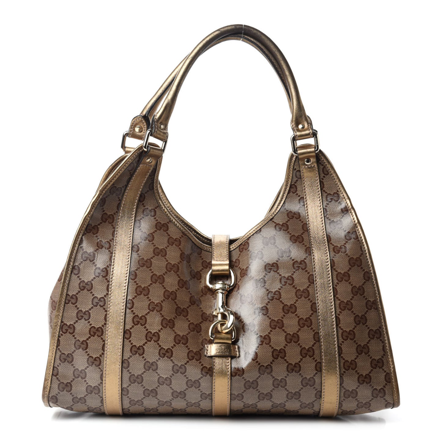 Crystal Monogram Medium Joy Shoulder Bag Bronze