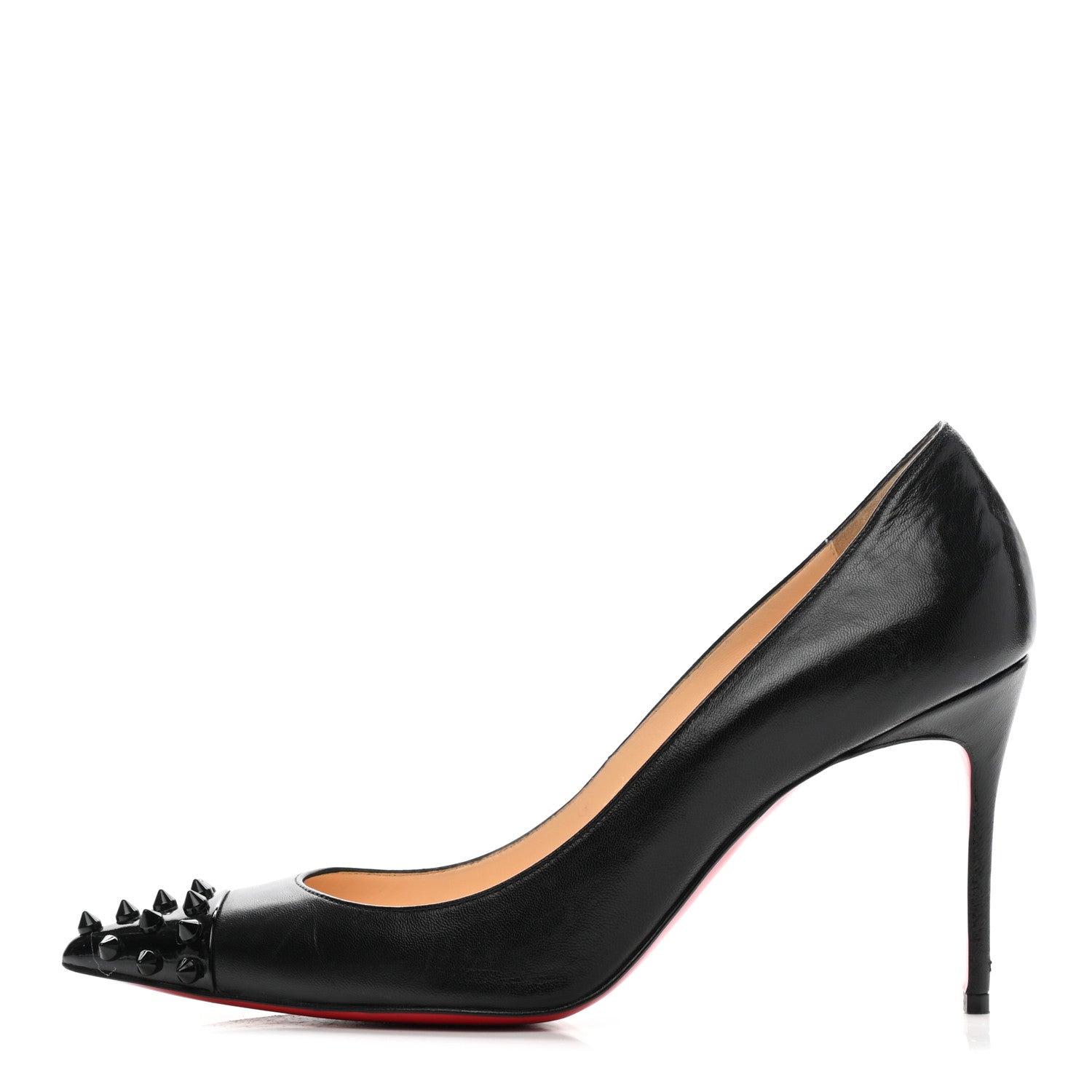 Christian Louboutin Kid Patent Geo 85 Pumps 38.5 Black 1 of 10