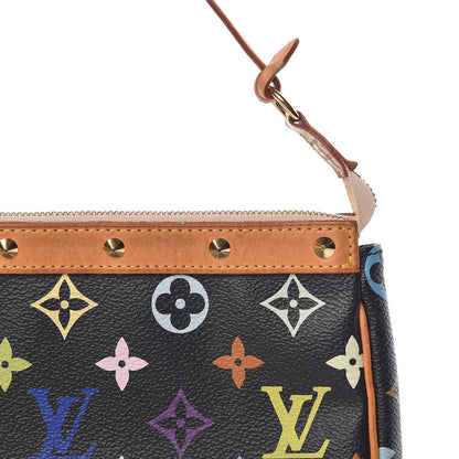 Louis Vuitton Monogram Multicolor Pochette Accessories Black 8 of 10