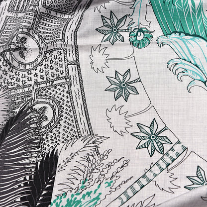 Hermes Cashmere Silk Mythiques Phoenix Coloriage Shawl 140 Gris Chine Black Vert 5 of 5