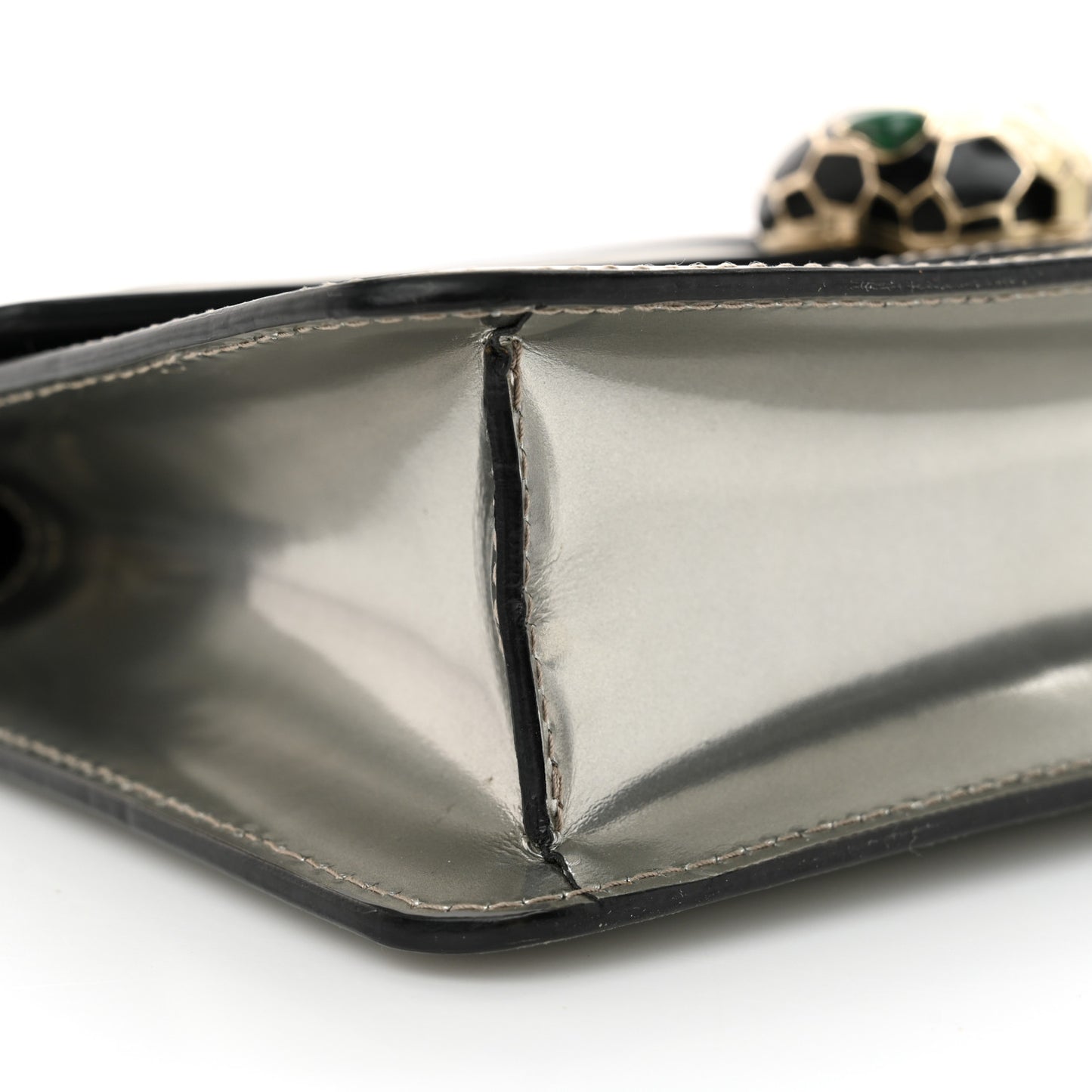 Metallic Serpenti Forever Small Shoulder Bag Silver