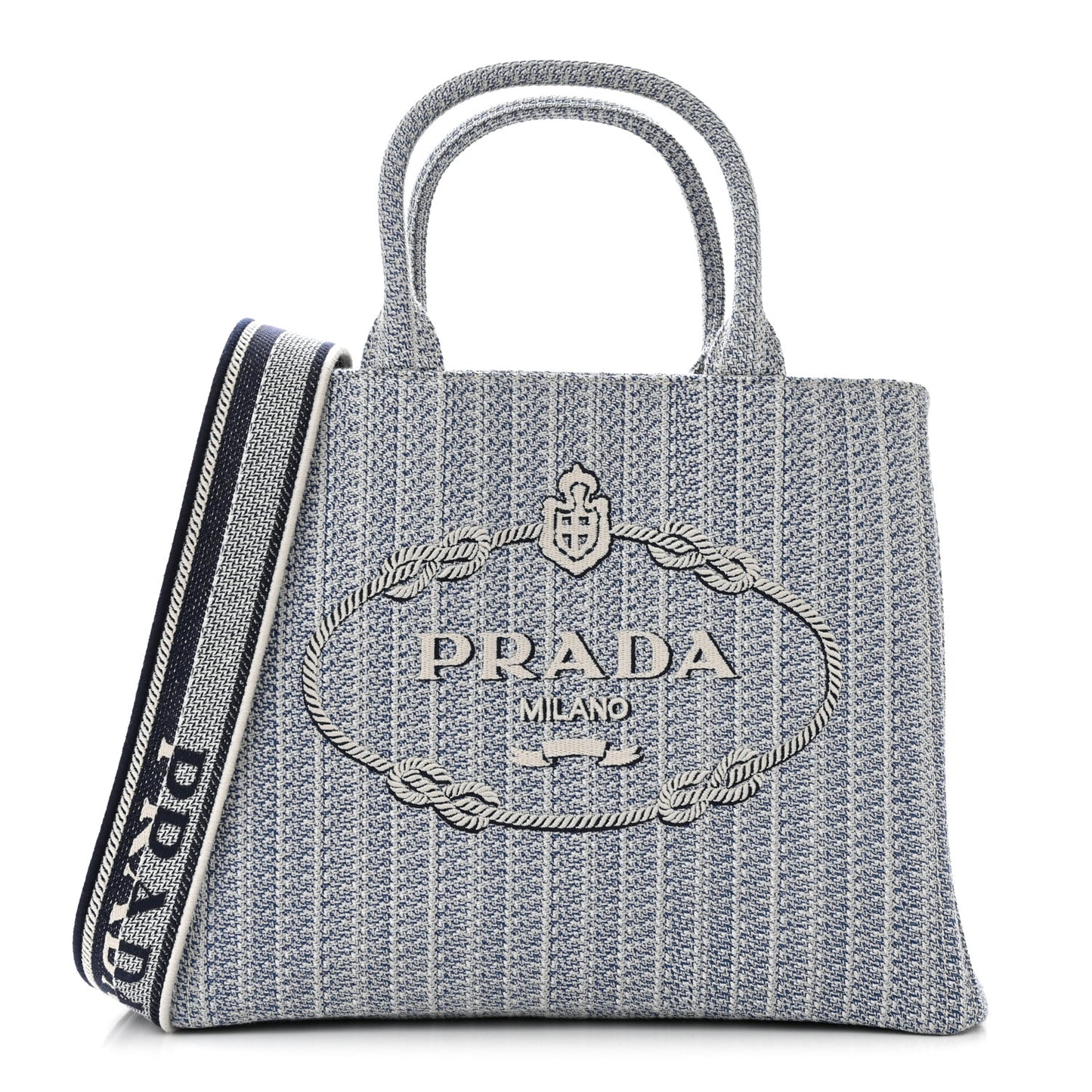 Jacquard Logo Embroidered Medium Tote Baltico Talco